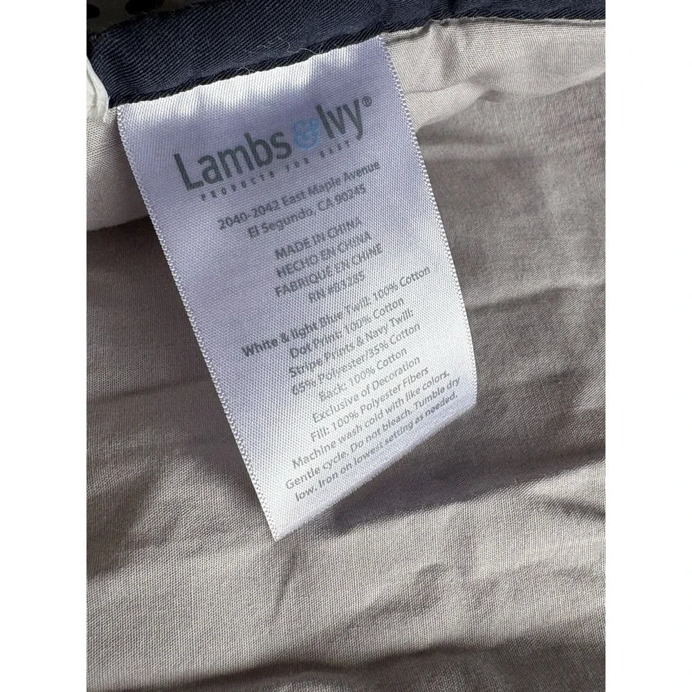 Lambs & Ivy Dinosaur Nursery Crib Comforter Baby Dino Blue & Gray Blanket